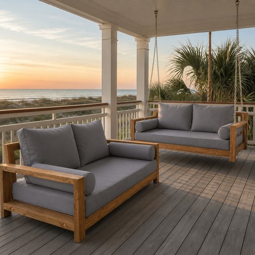 Style twin teak wood - style-1, outdoor